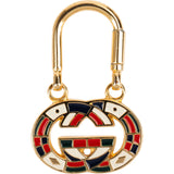 Gucci Enamel Interlocking G Keychain Key Holder