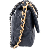 Chanel 19 Quilted Navy Lambskin Single Flap Crossbody Bag