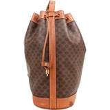 Celine Macadam Canvas Drawstring Bucket Crossbody Bag