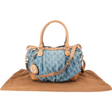 Gucci Monogram Denim GG Sukey Handbag