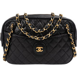 Chanel Quilted Lambskin Vintage Camera Crossbody Bag