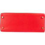 Hermès Rouge Swift Leather Kelly 28 Handbag - vintageandkickz