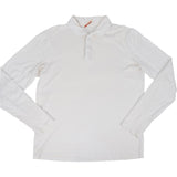 Prada Classic White Sports Emblem Long Polo Shirt (L)