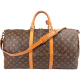 Louis Vuitton Monogram Canvas Keepall 50 Bandoulière Travel Bag