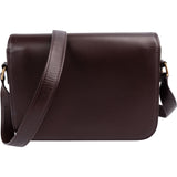 Celine Burgundy Classic Boxcalf Leather Triomphe Crossbody Bag