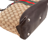 Gucci Monogram GG Canvas Web Detail Tote Shoulder Bag