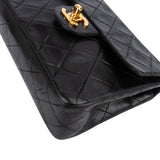 Chanel Quilted Lambskin 24K Gold Single Flap Crossbody Bag