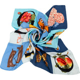 Gucci Alphabet Print Silk 90 Scarf Tuch