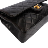 Chanel Quilted Lambskin 24K Gold Medium Double Flap Shoulder Bag