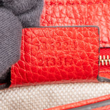 Gucci Red Pebbled Leather GG Soho Crossbody Bag
