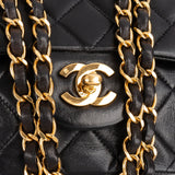 Chanel Quilted Lambskin 24K Gold Medium Double Flap Shoulder Bag