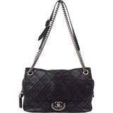 Chanel Quilted Aged Stitched Calfskin Rue Cambon Jumbo Single Flap Crossbody Bag