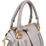 Chloé Grey Leather Marcie Small Double Carry Saddle Shoulder Bag