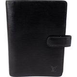 Louis Vuitton Noir Epi Leather Agenda MM Organizer