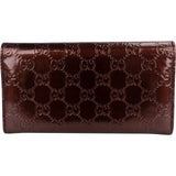 Gucci Patent Leather Guccissima Lovely Heart Continental Wallet