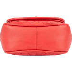 [🔄️B06 / F15] Chanel Red Leather Chevron Lambskin Mini Flap Bag with Top Handle Handbag - vintageandkickz
