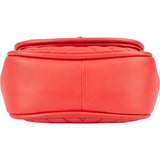 [🔄️B06 / F15] Chanel Red Leather Chevron Lambskin Mini Flap Bag with Top Handle Handbag - vintageandkickz