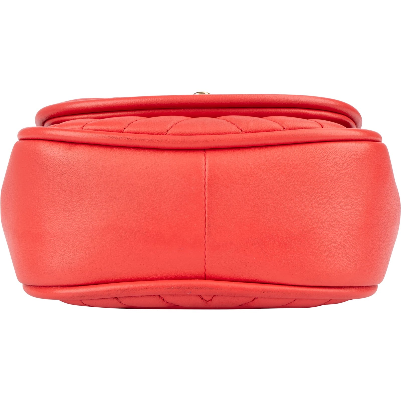 [🔄️B06 / F15] Chanel Red Leather Chevron Lambskin Mini Flap Bag with Top Handle Handbag - vintageandkickz