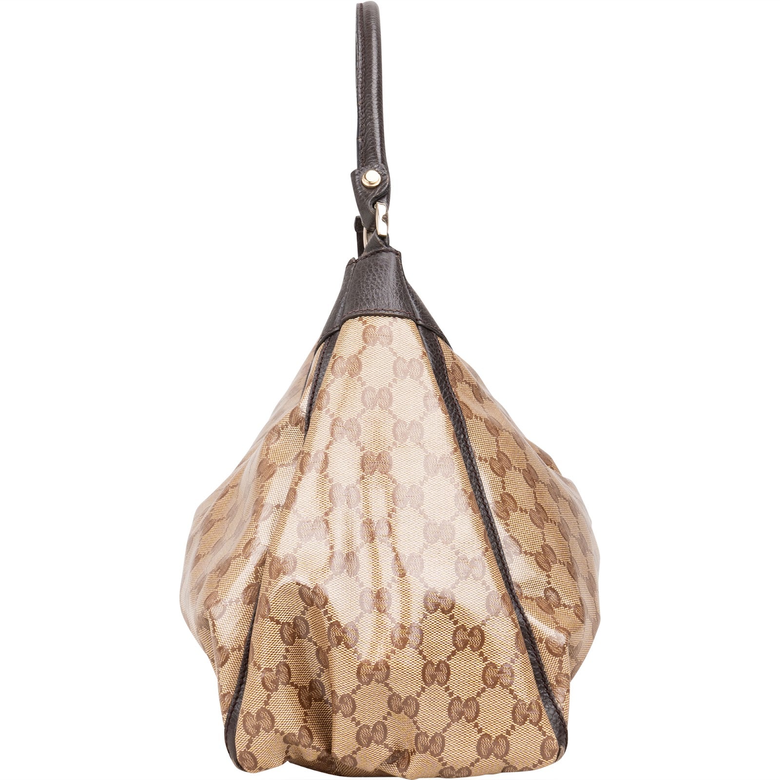 [🔄️B13 / F12] Gucci Monogram Crystal GG Canvas Abbey D-Ring Hobo Shoulder Bag - vintageandkickz