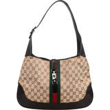 Gucci Monogram GG Canvas Jackie Hobo Shoulder Bag