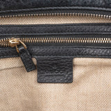 Gucci Monogram GG Canvas Trimmed Leather Tote Shoulder Bag