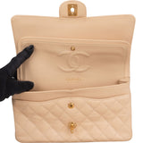 Chanel Quilted Caviar Leather Medium Double Flap Shoulder Bag