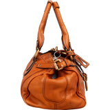 Chloé Cognac Grained Leather Paddington Satchel Handbag
