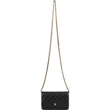 Chanel Quilted Caviar Leather Wallet On Chain Crossbody Bag