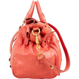 Miu Miu Vitello Lux Leather Bow Satchel Handbag