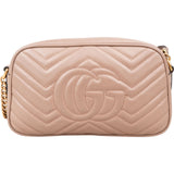 Gucci Matelassé Leather GG Marmont Camera Crossbody Bag