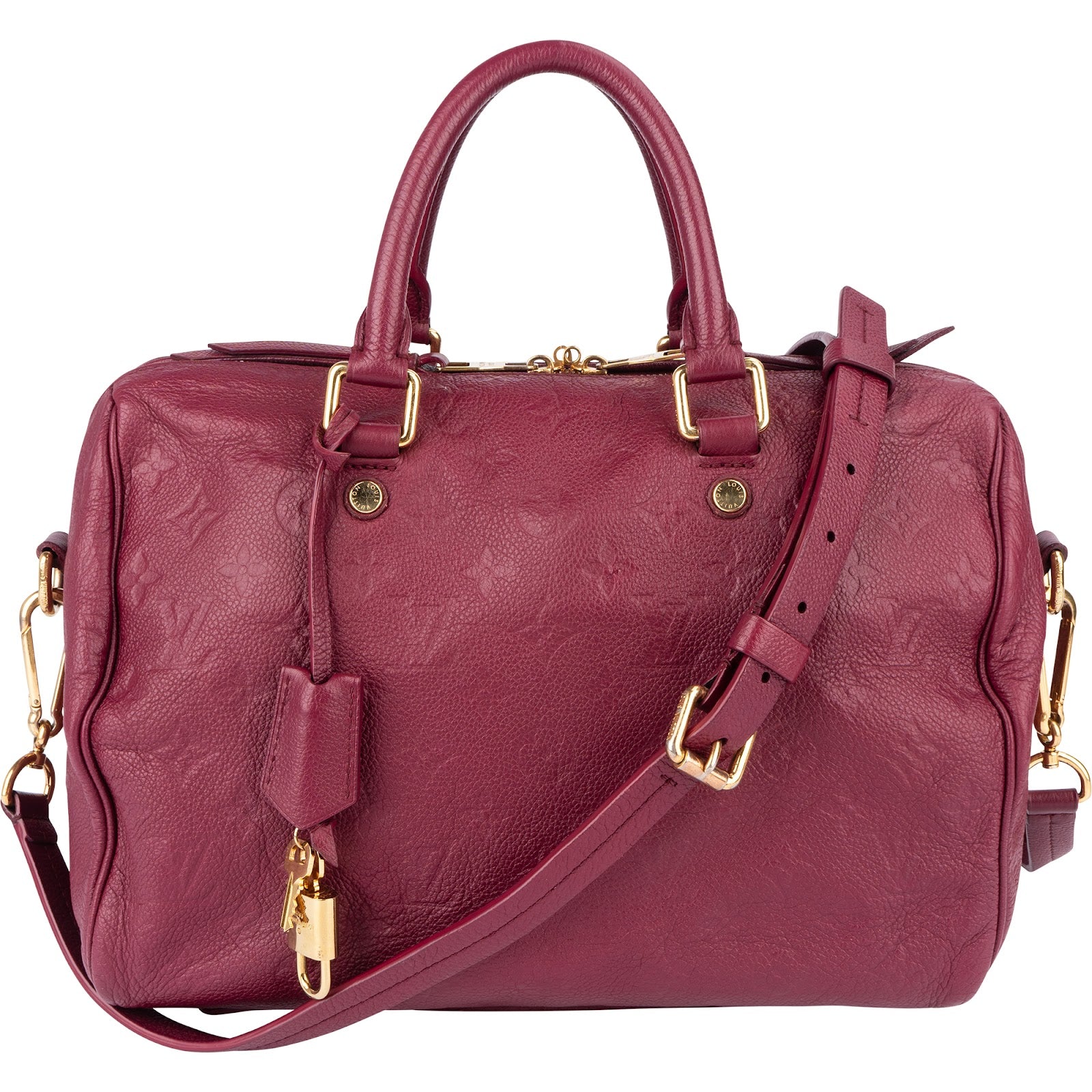 [🔄️B23 / F65] Louis Vuitton Monogram Empreinte Leather Speedy 30 Bandoulière Crossbody Bag - vintageandkickz