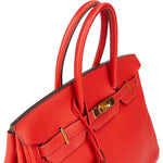 [🔄️B12 / F03] Hermès Grained Leather Birkin 30 Handbag - vintageandkickz
