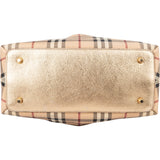 Burberry Haymarket Check Framed Bowling Handbag