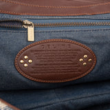 Celine Denim Macadam Monogram Buckle Handbag