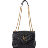 Saint Laurent Quilted Calfskin Small Loulou Crossbody Bag
