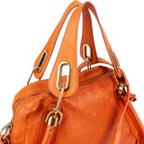 Chloé Orange Leather Paraty Handbag