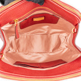 Miu Miu Grained Leather Bicolor Double Pocket Bauletto Handbag