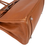 Hermès Brun Taurillon Clemence Leather Alezan Palladium Birkin 35 Handbag