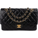 Chanel Quilted Lambskin Medium Double Flap Shoulder Bag