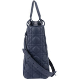 Christian Dior Matte Cannage Calfskin Large Lady Dior Handbag