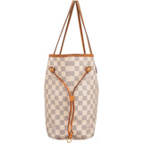 Louis Vuitton Monogram Damier Azur Canvas Neverfull MM Shoulder Bag