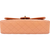Chanel Quilted Lambskin 24K Gold Single Flap Top Handle Handbag