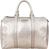 Gucci Monogram GG Silver Imprimé Boston Handbag
