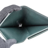 Celine Green Grained Calfskin Medium Strap Wallet