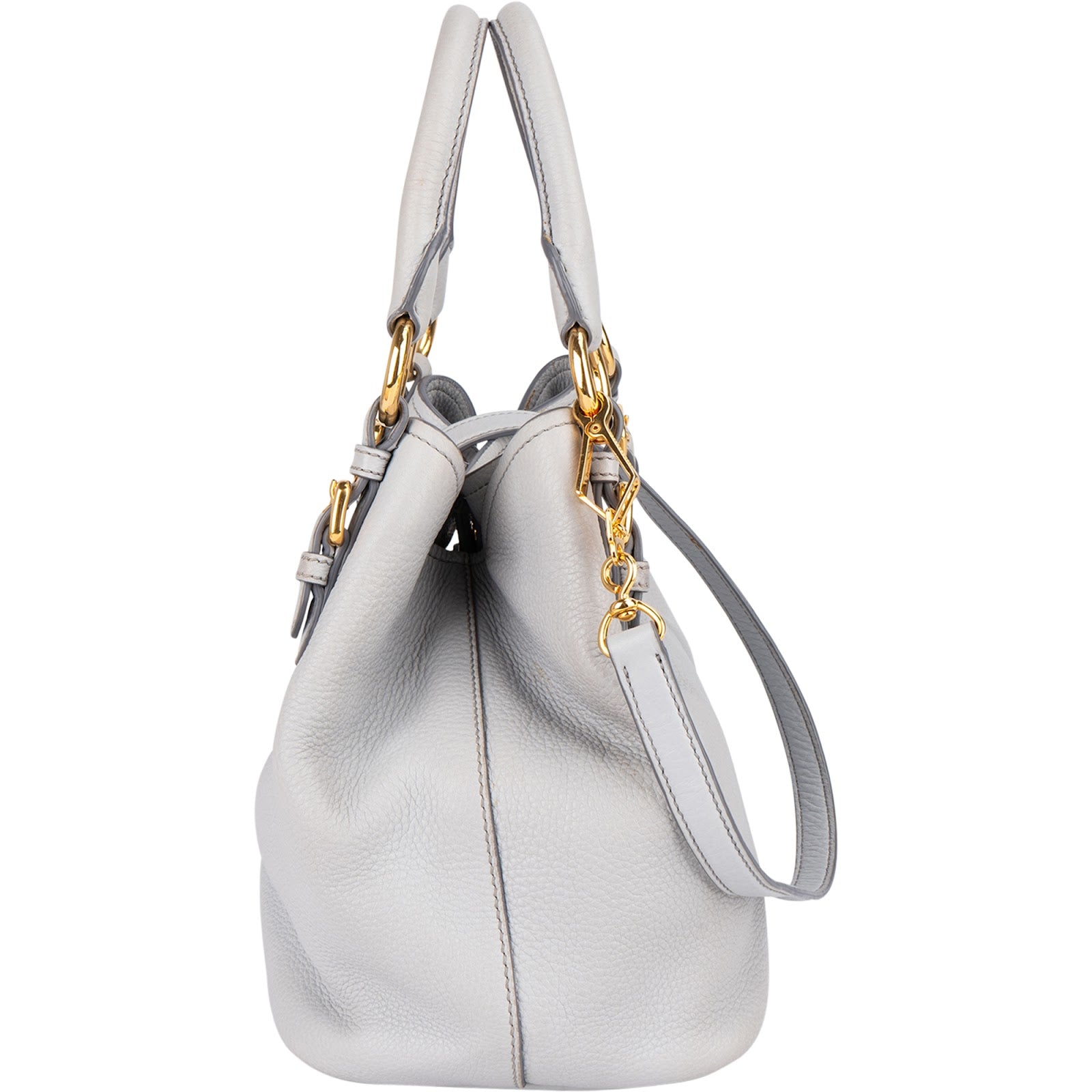 Miu Miu Vitello Lux Leather Handbag - vintageandkickz