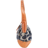 Coach Monogram Signature Denim and Leather Ergo Shoulder Bag