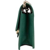 Gucci Pebbled Leather Interlocking GG Wallet on Chain Crossbody Bag