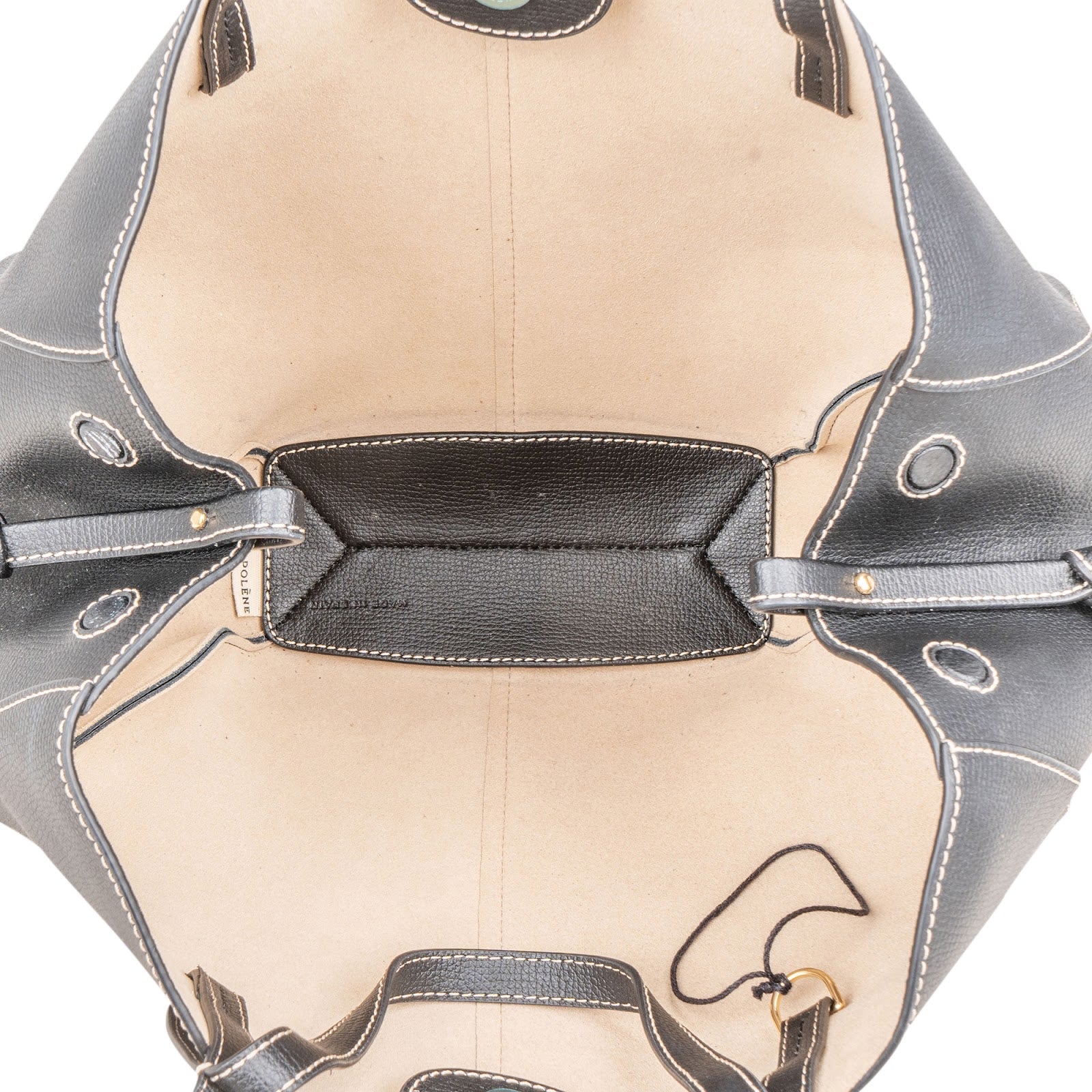 Polène Grained Leather Cyme Tote Handbag - vintageandkickz