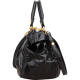 Miu Miu Vitello Shine Leather Bow Bauletto Handbag