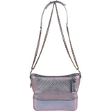 Chanel Purple Quilted Calfskin Multicolor Rainbow Hardware Gabrielle Crossbody Bag